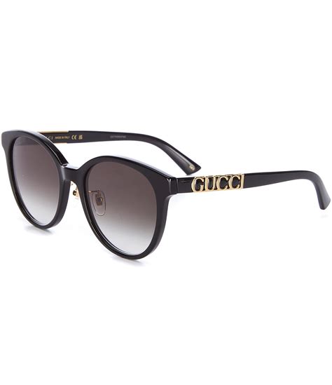 circle glasses gucci|Gucci 56mm Round Sunglasses .